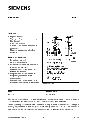 KSY10 Datasheet PDF Siemens AG