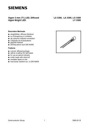 LA3366-QT Datasheet PDF Siemens AG