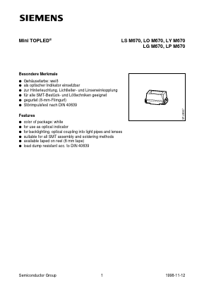 LPM670-FJ Datasheet PDF Siemens AG
