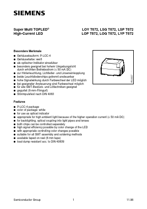 LOPT672-KN Datasheet PDF Siemens AG