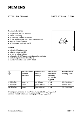 LGS260 Datasheet PDF Siemens AG