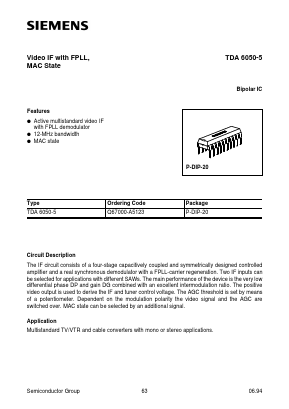 Q67000-A5123 Datasheet PDF Siemens AG