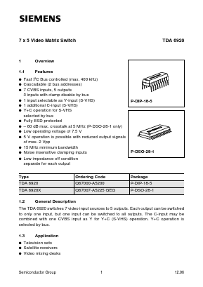 Q67007-A5225 Datasheet PDF Siemens AG