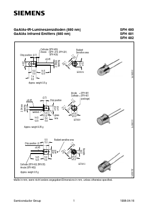 SFH482-ME7800 Datasheet PDF Siemens AG