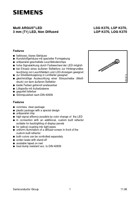 LOPK370-N Datasheet PDF Siemens AG