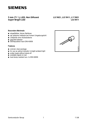 LO5411-T Datasheet PDF Siemens AG