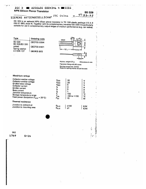 BD330 Datasheet PDF Siemens AG