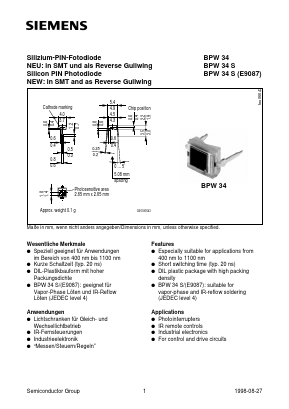 Q62702-P1602 Datasheet PDF Siemens AG