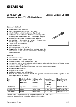 LGK389-FO Datasheet PDF Siemens AG