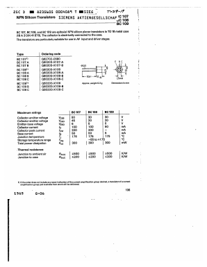 BC107 Datasheet PDF Siemens AG