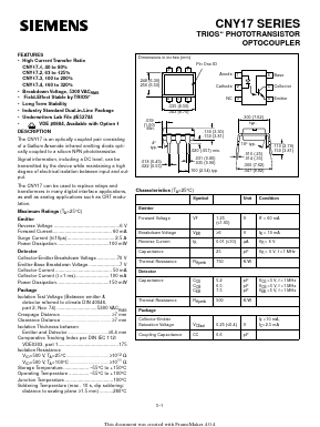 CNY17-2 Datasheet PDF Siemens AG