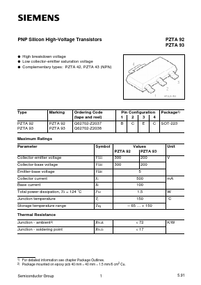 Q62702-Z2037 Datasheet PDF Siemens AG