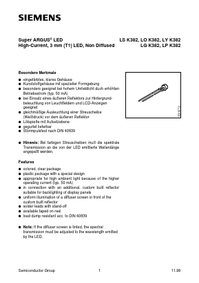 LGK382-R Datasheet PDF Siemens AG