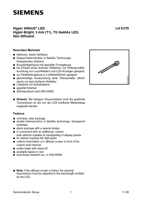 LHK376-RT Datasheet PDF Siemens AG