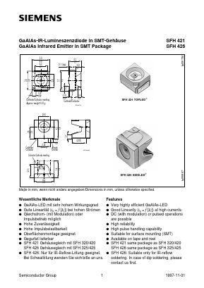 SFH421 Datasheet PDF Siemens AG