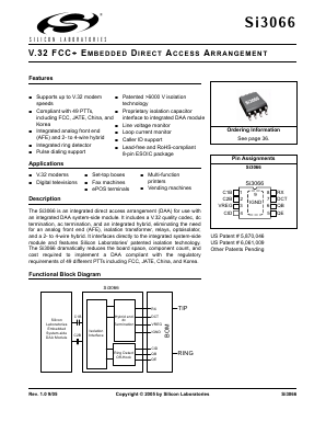 SI3066 Datasheet PDF Silicon Laboratories