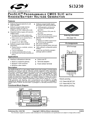 SI3230 Datasheet PDF Silicon Laboratories
