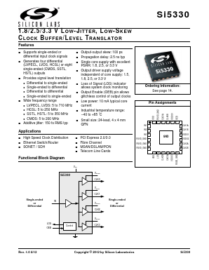 SI5330L-A00230-GM Datasheet PDF Silicon Laboratories