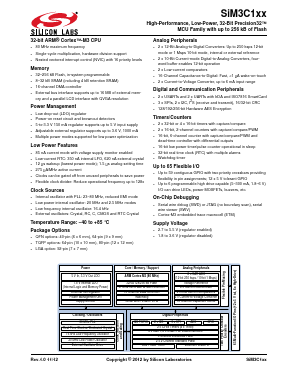 SIM3C166-B-GQ Datasheet PDF Silicon Laboratories