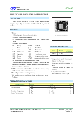 SC3442 Datasheet PDF Silan Microelectronics