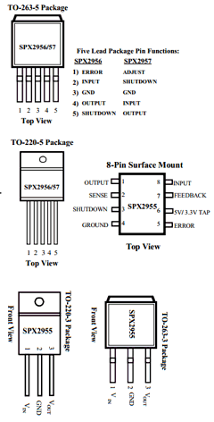 SPX2956U3-3.3 Datasheet PDF Signal Processing Technologies