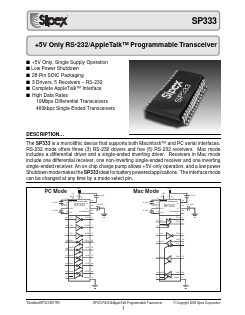 SP333 Datasheet PDF Signal Processing Technologies