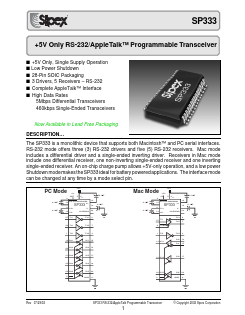 SP333ET-L Datasheet PDF Signal Processing Technologies