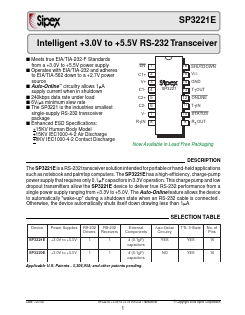 SP3221 Datasheet PDF Signal Processing Technologies