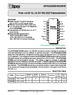 SP3222EBEY Datasheet PDF Signal Processing Technologies