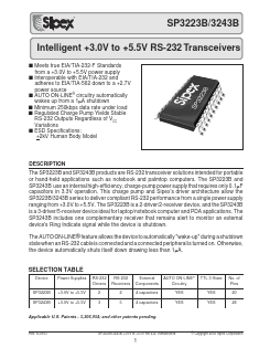 SP3223B Datasheet PDF Signal Processing Technologies