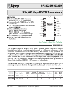 SP3222EHEY-L/TR Datasheet PDF Signal Processing Technologies