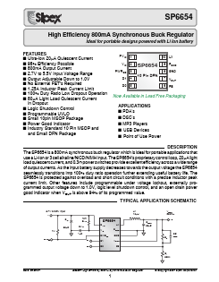 SP6654ER-L/TR Datasheet PDF Signal Processing Technologies