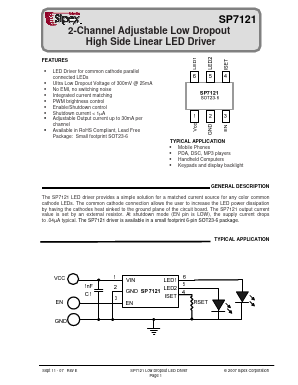 SP7121 Datasheet PDF Signal Processing Technologies