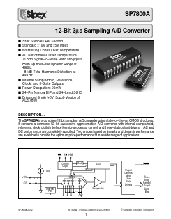 SP7800AJS Datasheet PDF Signal Processing Technologies