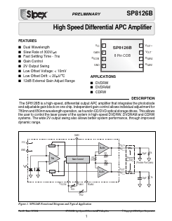 SP8126CB-3 Datasheet PDF Signal Processing Technologies