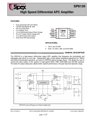 SP8130DG4 Datasheet PDF Signal Processing Technologies