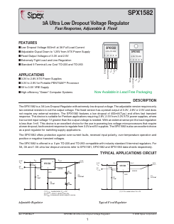 SPX1582T5-L-3-3 Datasheet PDF Signal Processing Technologies