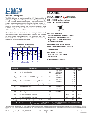 SGA-4486Z Datasheet PDF Sirenza Microdevices => RFMD