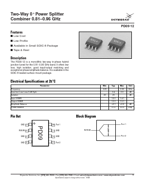 PD09-12 Datasheet PDF Skyworks Solutions