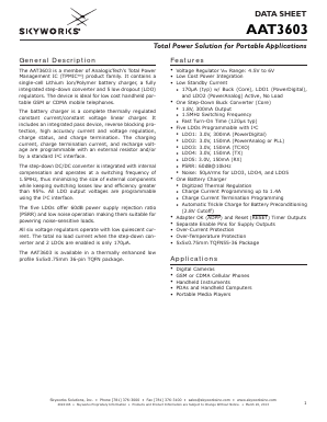 AAT3603 Datasheet PDF Skyworks Solutions