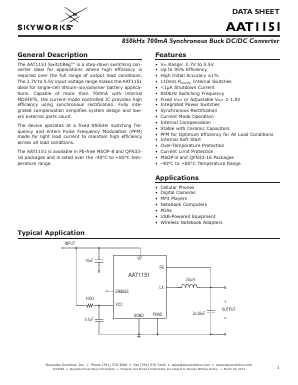 AAT1151IKS-3.3-T1 Datasheet PDF Skyworks Solutions