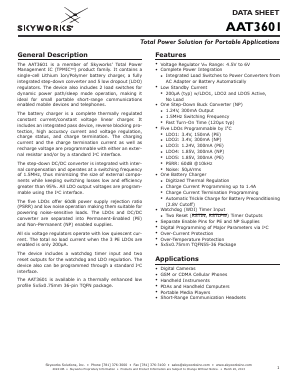 AAT3601 Datasheet PDF Skyworks Solutions