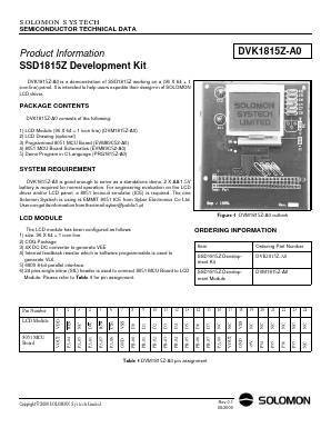 DVK1815Z-A0 Datasheet PDF Solomon Systech 