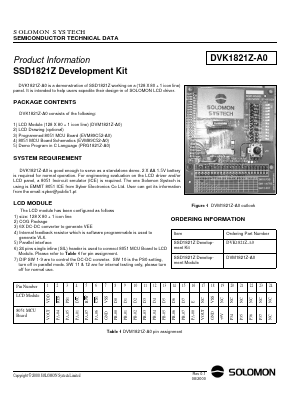 DVK1821Z-A0 Datasheet PDF Solomon Systech 
