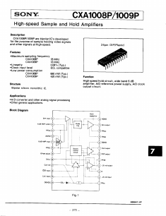 CXA1009 Datasheet PDF Sony Semiconductor