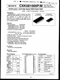 CXK581000M Datasheet PDF Sony Semiconductor