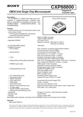 CXP88800 Datasheet PDF Sony Semiconductor