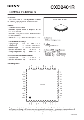 CXD2401R Datasheet PDF Sony Semiconductor