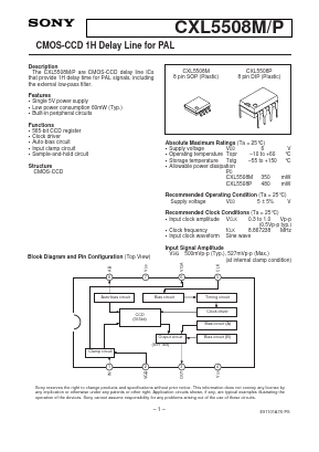 CXL5508M Datasheet PDF Sony Semiconductor
