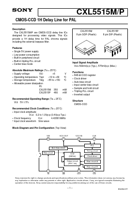 CXL5515M Datasheet PDF Sony Semiconductor